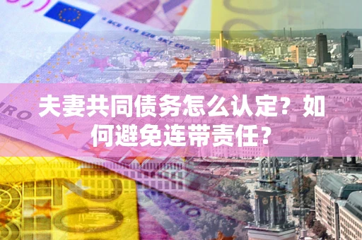 武汉夫妻共同债务怎么认定？如何避免连带责任？