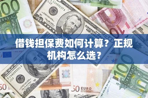 武汉借钱担保费如何计算？正规机构怎么选？