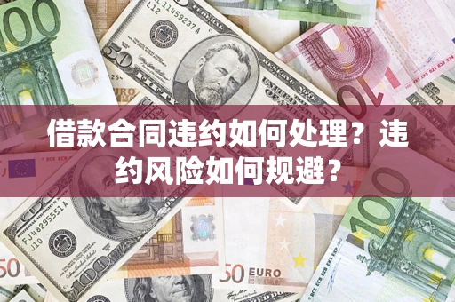 武汉借款合同违约如何处理？违约风险如何规避？