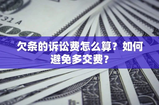 武汉欠条的诉讼费怎么算？如何避免多交费？