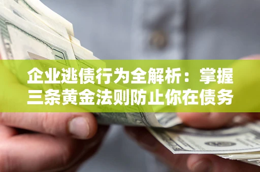 武汉企业逃债行为全解析：掌握三条黄金法则防止你在债务乱局中“踩雷”